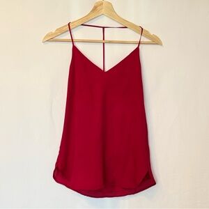 Haute Hippie 100% Silk Red Backless Sleeveless Camisole